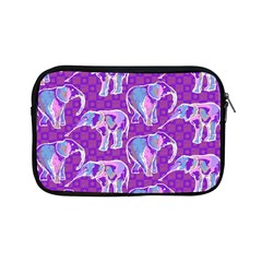 Cute Violet Elephants Pattern Apple Ipad Mini Zipper Cases by DanaeStudio