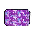 Cute Violet Elephants Pattern Apple iPad Mini Zipper Cases Front