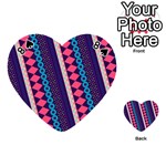 Purple And Pink Retro Geometric Pattern Playing Cards 54 (Heart)  Front - Spade8
