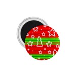 Christmas pattern 1.75  Magnets Front