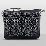 Black and White Tribal Pattern Messenger Bags Front