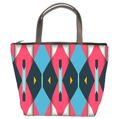 Triangles Stripes And Other Shapes                                                                                                         	bucket Bag by LalyLauraFLM