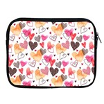 Colorful Cute Hearts Pattern Apple iPad 2/3/4 Zipper Cases Front
