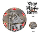 Exterior Facade Antique Colonial Church Olinda Brazil Playing Cards 54 (Round)  Front - Heart6