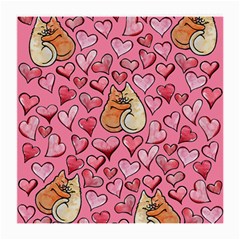 Cat Love Valentine Medium Glasses Cloth (2-side) by BubbSnugg