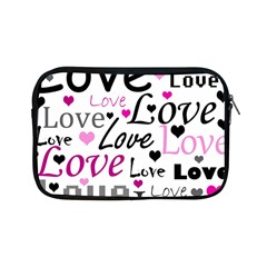 Love Pattern - Magenta Apple Ipad Mini Zipper Cases by Valentinaart