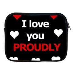 I Love You Proudly Apple Ipad 2/3/4 Zipper Cases by Valentinaart