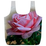 Rose Pink Flowers Pink Saturday Full Print Recycle Bags (L)  Front