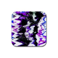 Abstract Canvas Acrylic Digital Design Rubber Coaster (square) 