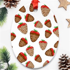 Chocolate Strawberries  Ornament (oval) 