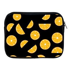 Oranges Pattern - Black Apple Ipad 2/3/4 Zipper Cases by Valentinaart