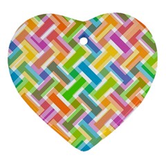 Abstract Pattern Colorful Wallpaper Ornament (heart) by Amaryn4rt