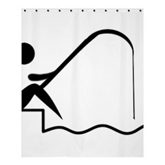 Angling Pictogram Shower Curtain 60  X 72  (medium)  by abbeyz71