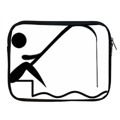 Angling Pictogram Apple Ipad 2/3/4 Zipper Cases by abbeyz71