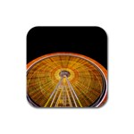 Abstract Blur Bright Circular Rubber Square Coaster (4 pack)  Front