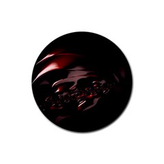 Fractal Mathematics Abstract Rubber Round Coaster (4 Pack) 