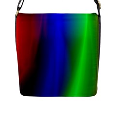 Graphics Gradient Colors Texture Flap Messenger Bag (l) 