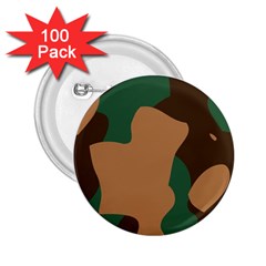 Military Camouflage 2 25  Buttons (100 Pack) 