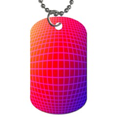Grid Diamonds Figure Abstract Dog Tag (one Side)