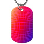 Grid Diamonds Figure Abstract Dog Tag (One Side) Front