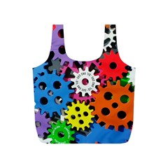 Colorful Toothed Wheels Full Print Recycle Bags (s) 