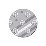 Stripes Pattern Background Design Rubber Round Coaster (4 pack)  Front