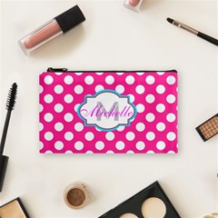 Pokka Dots Any Name Cosmetic Bag (small)