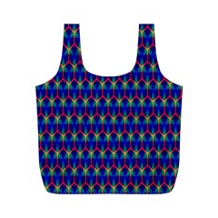 Honeycomb Fractal Art Full Print Recycle Bags (m) 