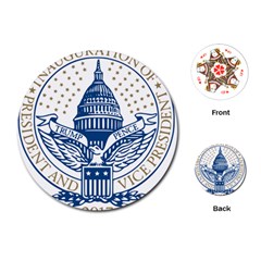 Presidential Inauguration Usa Republican President Trump Pence 2017 Logo Playing Cards (round) 