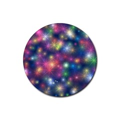 Abstract Background Graphic Design Rubber Round Coaster (4 Pack) 
