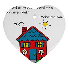 No School Greater    Heart Ornament (two Sides) by athenastemple