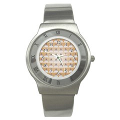 Pattern Retro Background Texture Stainless Steel Watch