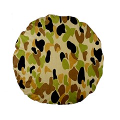 Army Camouflage Pattern Standard 15  Premium Flano Round Cushions by Nexatart