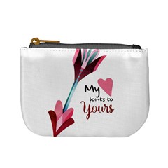 My Heart Points To Yours / Pink And Blue Cupid s Arrows (white) Mini Coin Purses by FashionFling