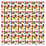 Construction Pattern Background Large Satin Scarf (Square) Front