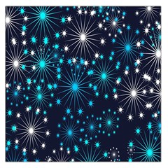 Digitally Created Snowflake Pattern Large Satin Scarf (square)