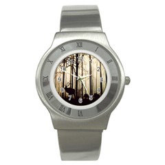 Forest Fog Hirsch Wild Boars Stainless Steel Watch