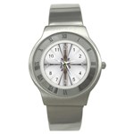 Fractal Fleur Elegance Flower Stainless Steel Watch Front