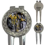 Grey Yellow Stone  3-in-1 Golf Divots Front