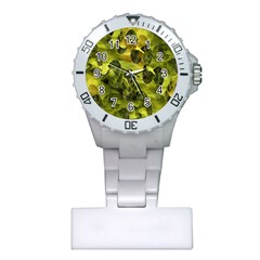 Olive Seamless Camouflage Pattern Plastic Nurses Watch