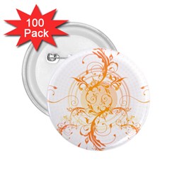 Orange Swirls 2 25  Buttons (100 Pack) 