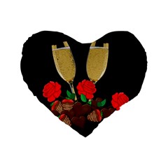 Valentine s Day Design Standard 16  Premium Flano Heart Shape Cushions