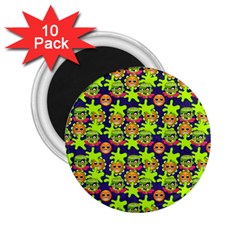 Smiley Background Smiley Grunge 2 25  Magnets (10 Pack) 