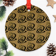 Abstract Swirl Background Wallpaper Ornament (round)