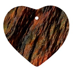 Texture Stone Rock Earth Heart Ornament (two Sides) by Amaryn4rt