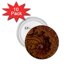Copper Caramel Swirls Abstract Art 1.75  Buttons (10 pack) Front