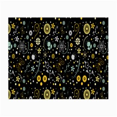 Floral And Butterfly Black Spring Small Glasses Cloth by Alisyart
