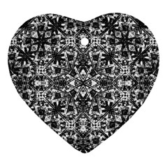 Modern Oriental Pattern Heart Ornament (two Sides) by dflcprints