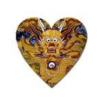 Chinese Dragon Pattern Heart Magnet Front