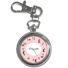 Added Less Equal With Pink White Key Chain Watches by Alisyart